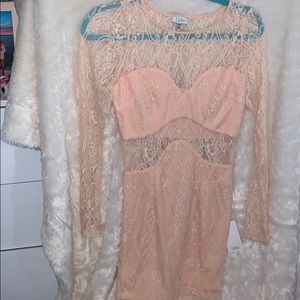 Tobi long sleeve pink dress